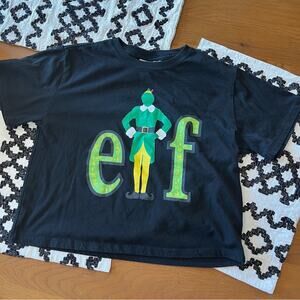 Buddy the Elf Christmas movie graphic tee shirt crop top small S